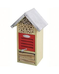 Small insect hotel with zinc roof