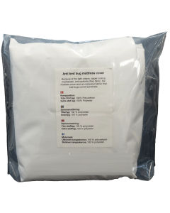 Mattress cover white against bedbugs