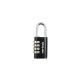 PADLOCK 28MM 4 COMBINATIONS-black