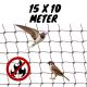 Swallow and sparrow net black/red thread - No-Flame 15m x 10m