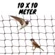 Swallow and sparrow net black 10 x 10 m
