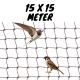 Swallow and sparrow net black 15 x 15 m