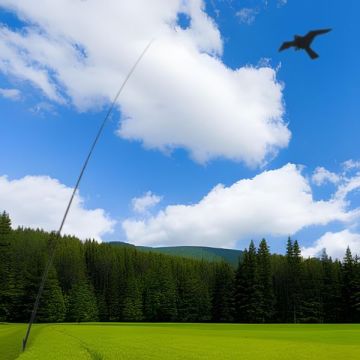 Duehøg fugleskræmmer 22m/s (inkl. 7m teleskop, jordspyd og drejefod®)