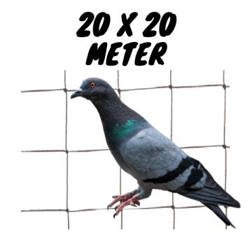 Duenet 20 x 20 meter (Sort)  - fuglenet