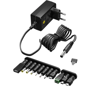 3-12V Universal-Netzteil Max. 1,5A inkl. 11 Adapter (7 DC-Adapter + 3 USB + 1 Schraubklemme)