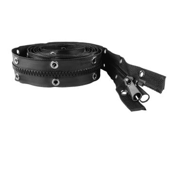 Lynlås 30 mm bred - 1,5 meter (sort)