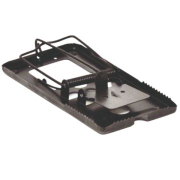 Rottefælde i sort metal. Rottesmækfælde matfarvet