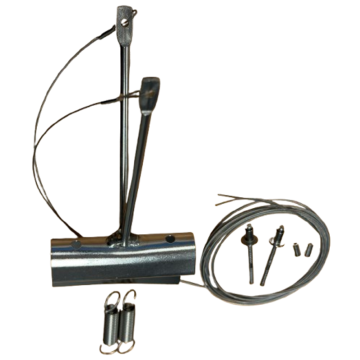 Gutter wire holder for round bead complete with small parts (mounted at one end) 