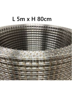 Gnaverstop-net i rustfrit st&aring;l 5 meter