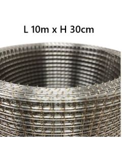 Jyrsij&auml;nsuojaverkko kudotusta ruostumattomasta teraksest&auml; (AISI304) P 10m x K 35cm