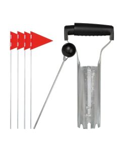 Tilbeh&oslash;rss&aelig;t til muldvarpef&aelig;lde (sondestang, hulgraver og 4 flag)